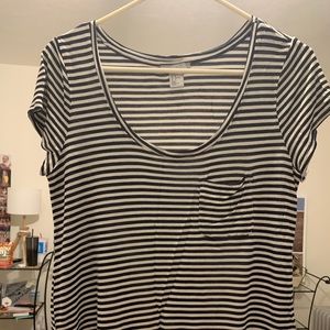 black and white striped shirt